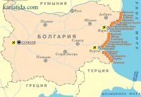 Карта курортов Болгарии