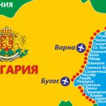 Карта Курортов Болгарии